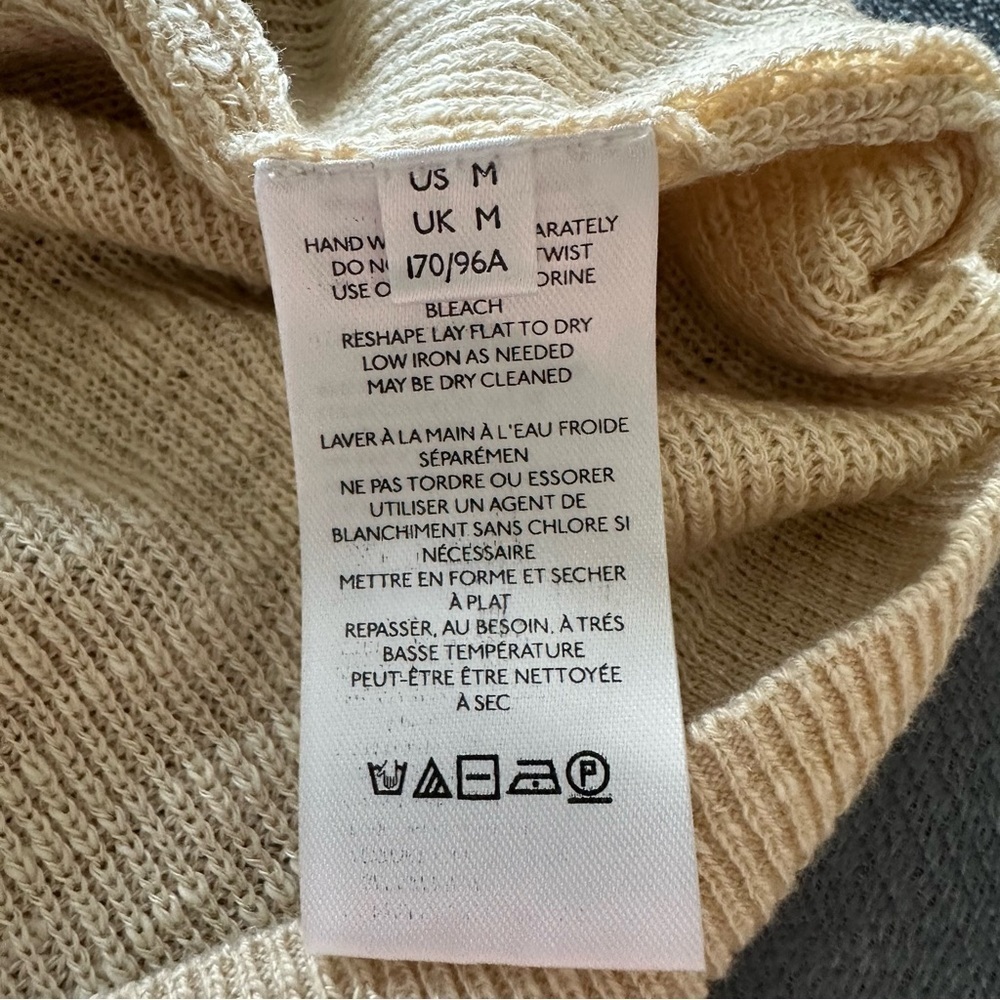 Free People Beach Tan Knit Oversize Sweater Size M - Picture 9 of 11